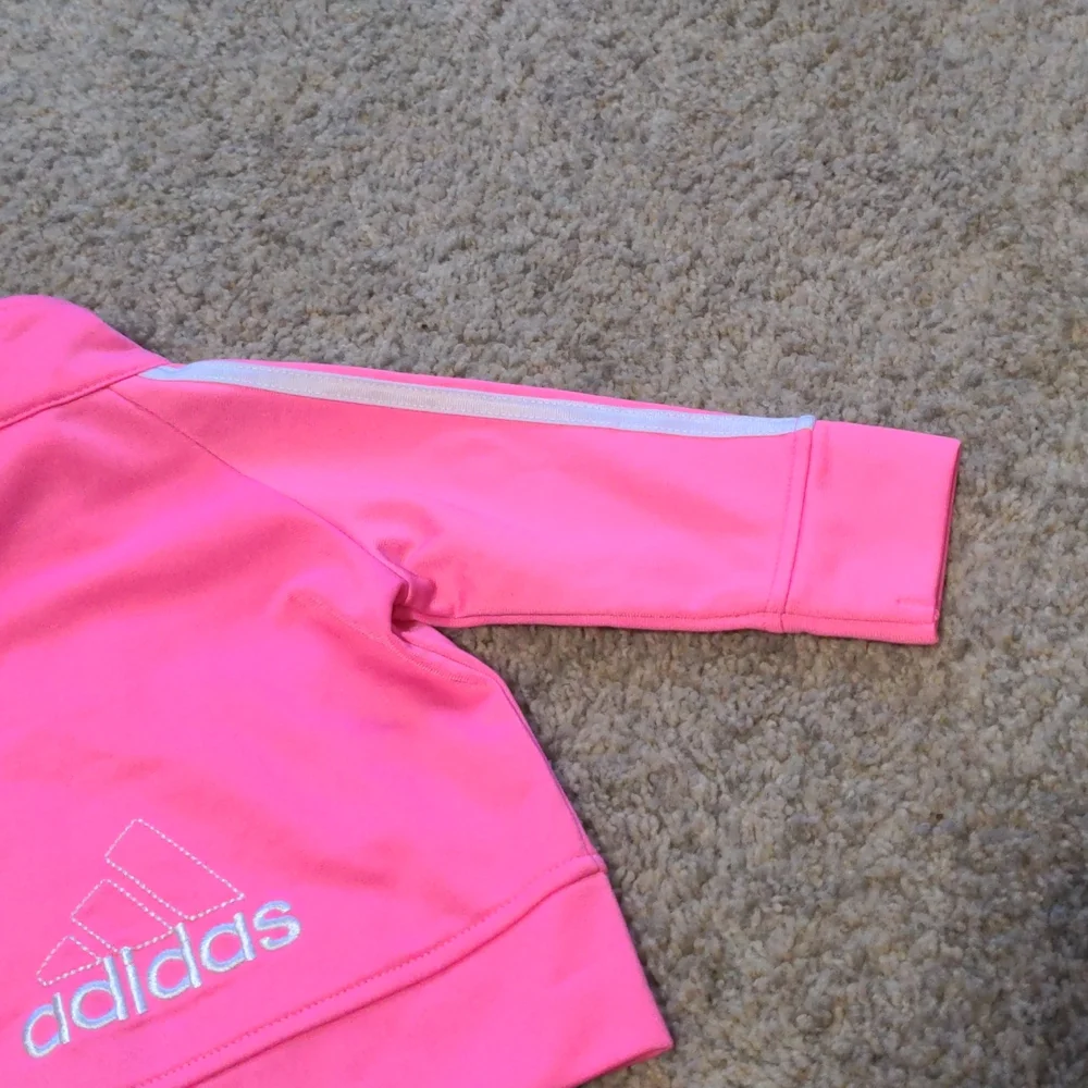 Girl's Size 3 Months Adidas Pink And White Jacket Pant Set